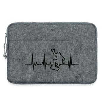 Skateboarding Herzschlag - Laptoptasche 13" - Grau meliert - Vorne