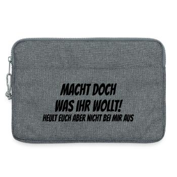 Macht doch was ihr wollt - Laptoptasche 13" - Grau meliert - Vorne