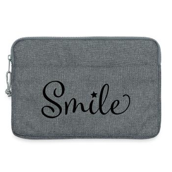 Smile - Laptop bag 13" - heather grey - Front