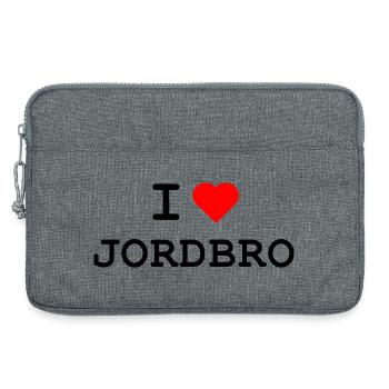 Ich liebe Jordbro - J’aime Jordbro - Sacoche pour ordinateur portable 13 pouces - gris chiné - Devant