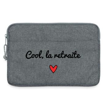 RETIREMENT. RETIREMENT. RETIRED. RETIREMENT - Laptop bag 13" - heather grey - Front