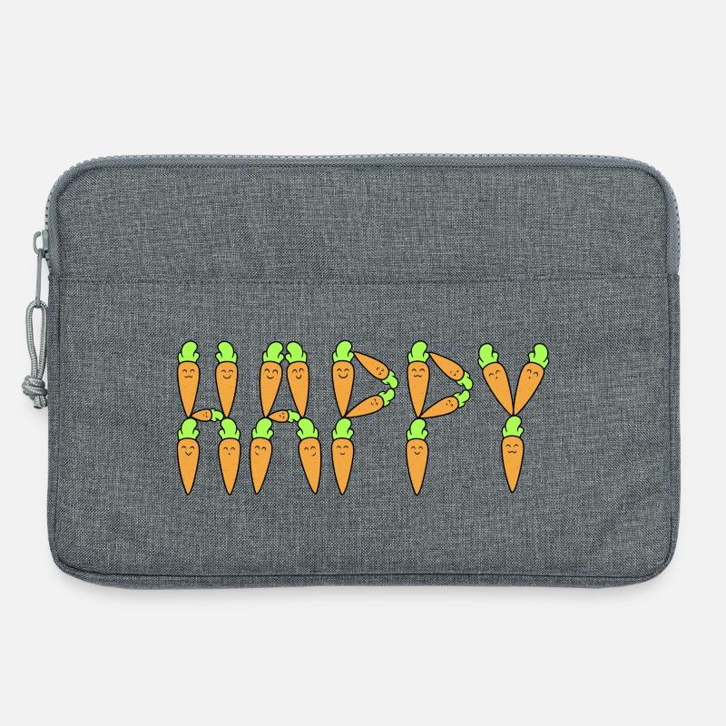 Karotten-Happy - Laptoptasche 13" - Grau meliert