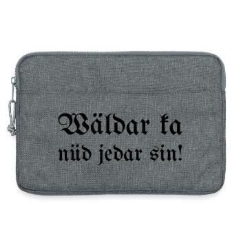 Wäldar ka nüd jedar sin! - Laptop bag 13" - heather grey - Front