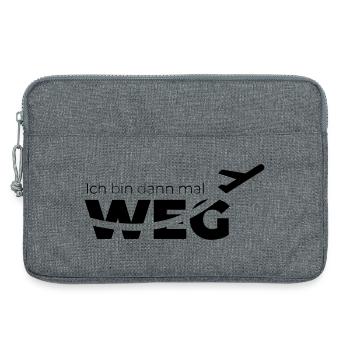 Ich bin dann mal weg - Laptoptasche 13" - Grau meliert - Vorne