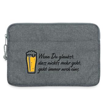 Wenn Du Glaubst, Dass Nichts Mehr Geht, Bier POS2C - Laptoptasche 13" - Grau meliert - Vorne