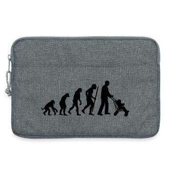 The development of the super-daddy - Laptop bag 13" - heather grey - Front