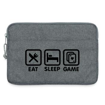 Mangez - sommeil - Jeu \ jeu de poker - Sacoche pour ordinateur portable 13 pouces - gris chiné - Devant