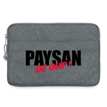 Paysan de ouf ! - Sacoche pour ordinateur portable 13 pouces - gris chiné - Devant