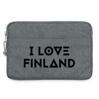 I LOVE FINLAND - Laptop bag 13" - heather grey - Front