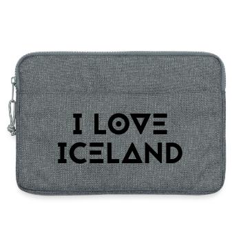 I LOVE ICELAND - Laptoptasche 13" - Grau meliert - Vorne