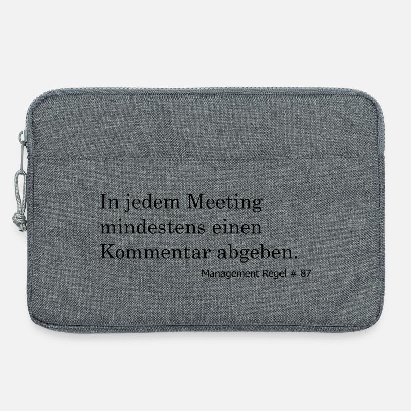 Mindestens ein Kommentar pro Meeting - Laptoptasche 13" - Grau meliert