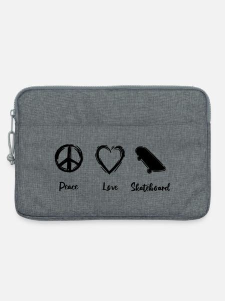 Skateboarding Motivation - Laptoptasche 13" - Grau meliert