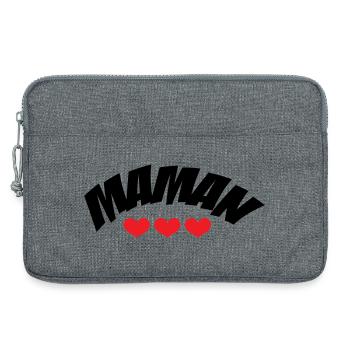 Mom / Mother's Day - Laptop bag 13" - heather grey - Front