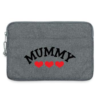 Maman / Fête des mères - Sacoche pour ordinateur portable 13 pouces - gris chiné - Devant