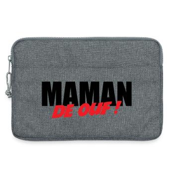 Crazy mom! - Laptop bag 13" - heather grey - Front
