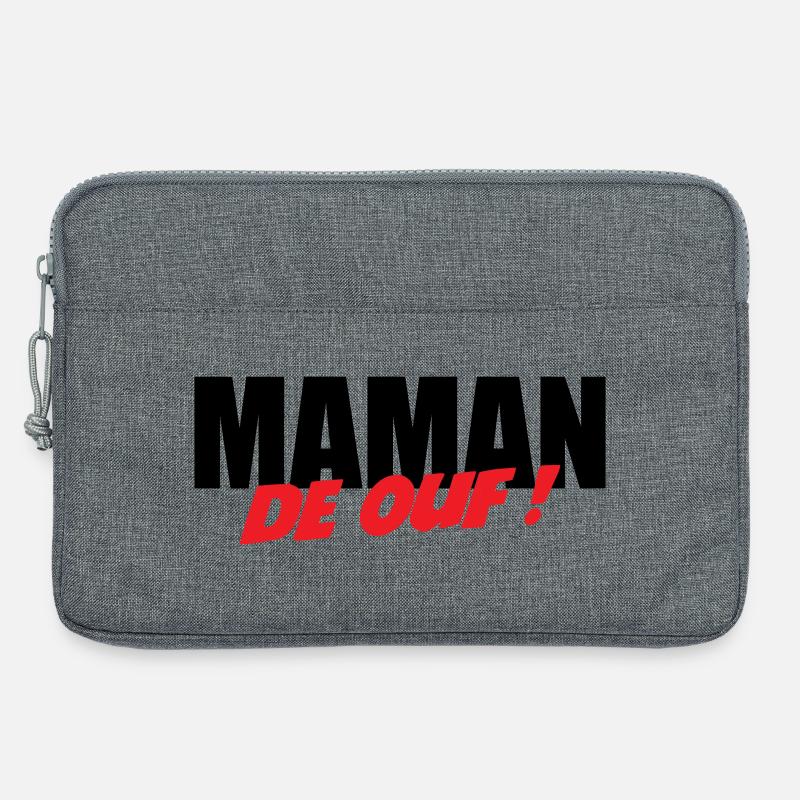 Crazy mom! - Laptop bag 13" - heather grey