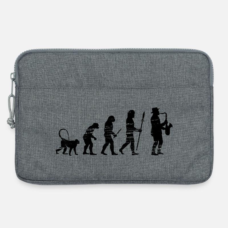 Saxophon Musik Evolution - Laptoptasche 13" - Grau meliert