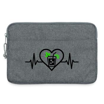 Cocktail apéritif Mojito Heart - Sacoche pour ordinateur portable 13 pouces - gris chiné - Devant