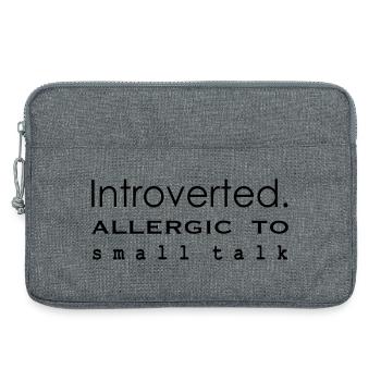 Introverti. Allergique aux banalités - Sacoche pour ordinateur portable 13 pouces - gris chiné - Devant