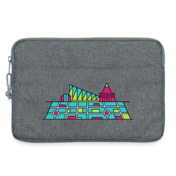 Orpheline urbain Xscape de Milton Keynes Modern Line Art - Sacoche pour ordinateur portable 13 pouces - gris chiné - Devant