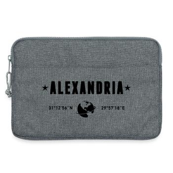 Alexandria, Ägypten, Koordinaten Planet Erde - Laptoptasche 13" - Grau meliert - Vorne