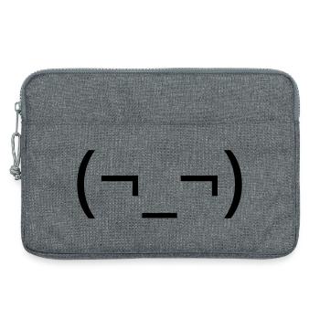 Émote d’agacement de la Garde Latérale Sèche (¬_¬) - Sacoche pour ordinateur portable 13 pouces - gris chiné - Devant