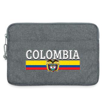 Colombian Flag Colombia Seal - Laptop bag 13" - heather grey - Front