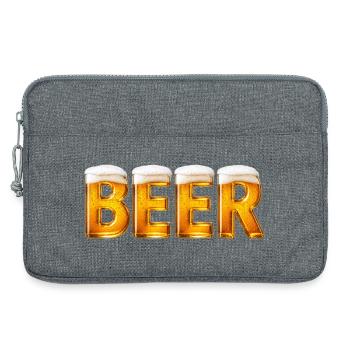 Beer Shirt | Funny Beer Lover Graphic Tee - Laptop bag 13" - heather grey - Front