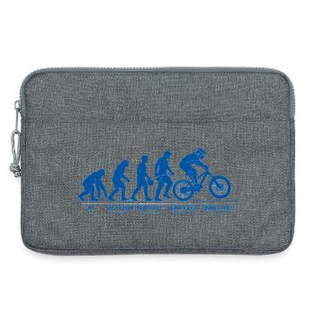 Cadeau VTT Evolution pour VTT en descente - Sacoche pour ordinateur portable 13 pouces - gris chiné - Devant
