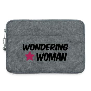 wondering woman - Laptoptasche 13" - Grau meliert - Vorne