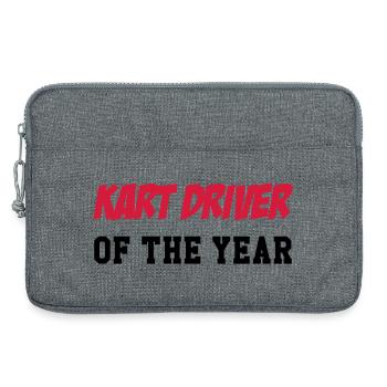 Go-Kart / Karting / Kart / Fahrer - Laptoptasche 13" - Grau meliert - Vorne