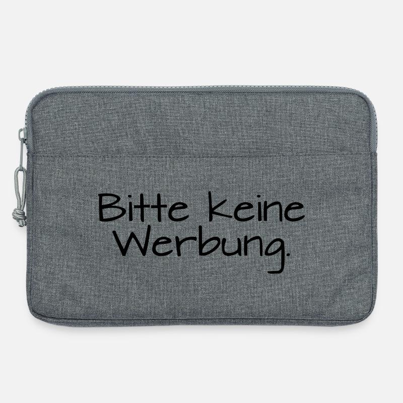 Bitte keine Werbung - Laptoptasche 13" - Grau meliert