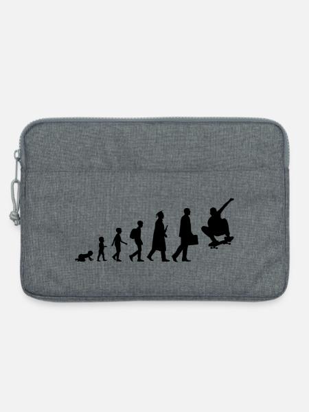 Skateboarder Evolution - Laptoptasche 13" - Grau meliert