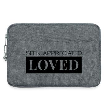 Seen Appreciated Loved - Laptoptasche 13" - Grau meliert - Vorne