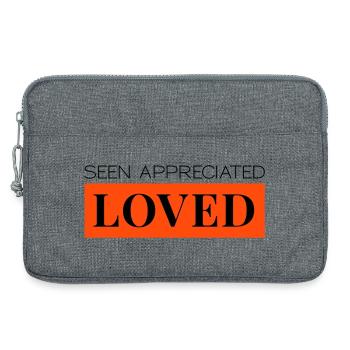 Seen Appreciated Loved zweifarbig - Laptoptasche 13" - Grau meliert - Vorne