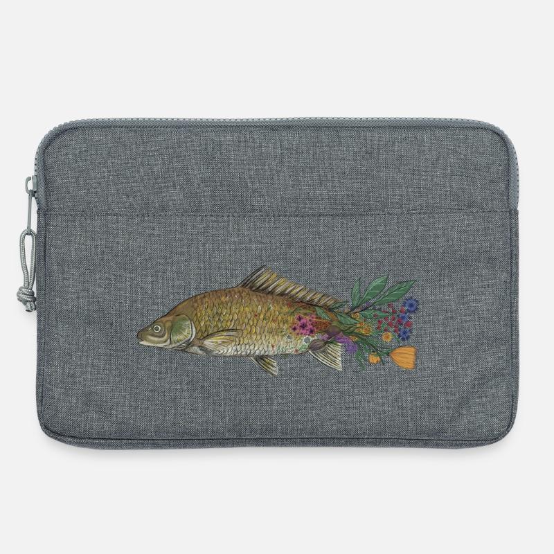 Der Karpfen - Laptoptasche 13" - Grau meliert