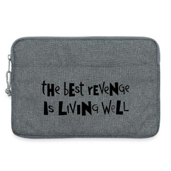 Beste Rache ... von Cean - Laptoptasche 13" - Grau meliert - Vorne