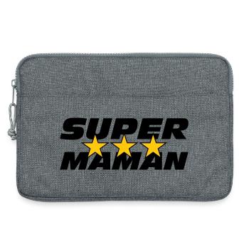 Super Mom - Mother's Day - Laptop bag 13" - heather grey - Front