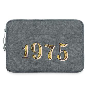 Cadeau d’anniversaire 1975 Vintage 1975  - Sacoche pour ordinateur portable 13 pouces - gris chiné - Devant