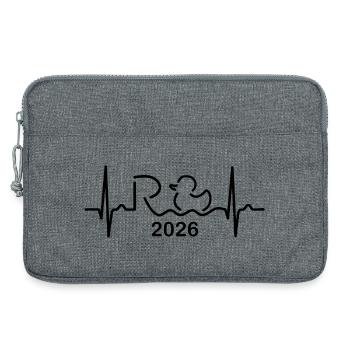 Pension 2026 - Retraite - Pension ECG Pulse - Sacoche pour ordinateur portable 13 pouces - gris chiné - Devant