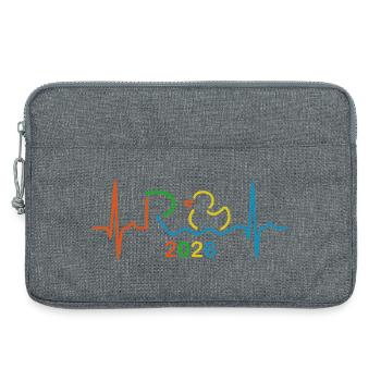 Bunte Pension 2026 - Retirement - Pension EKG Puls - Laptop bag 13" - heather grey - Front