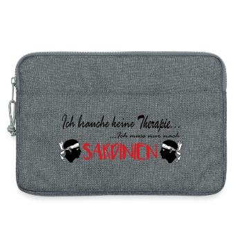 Sardinien, ich brauch keine Therapie - Laptoptasche 13" - Grau meliert - Vorne