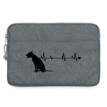 Hund - Laptoptasche 13" - Grau meliert - Vorne