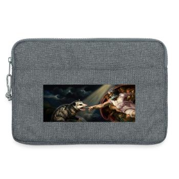Opossum Beats God's Hand Funny Opossum Meme - Laptop bag 13" - heather grey - Front
