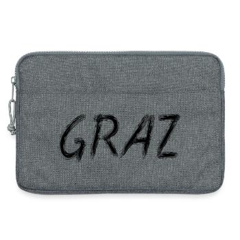 Graz Brush Street Art Noir - Sacoche pour ordinateur portable 13 pouces - gris chiné - Devant