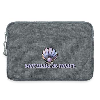 Sirène au cœur Emblème de la Coquille - Sacoche pour ordinateur portable 13 pouces - gris chiné - Devant
