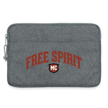 Lettrage Free Spirit MC - Sacoche pour ordinateur portable 13 pouces - gris chiné - Devant