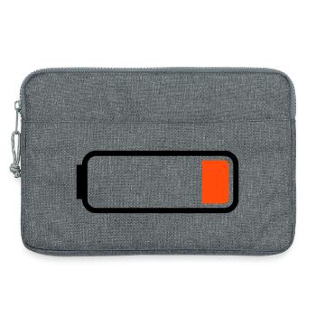 Batterie leer - Laptoptasche 13" - Grau meliert - Vorne
