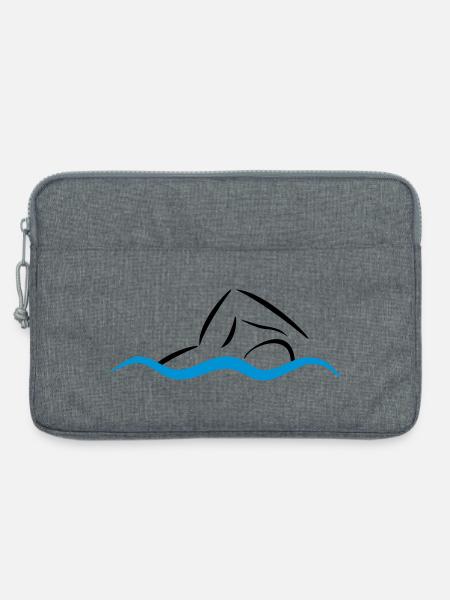 schwimmen - Laptoptasche 13" - Grau meliert