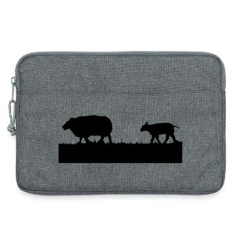 Oveja - Sacoche pour ordinateur portable 13 pouces - gris chiné - Devant